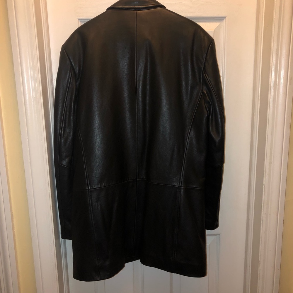 MENS BGSD MEDIUM BLACK LEATHER JACKET - Picture 4 of 4